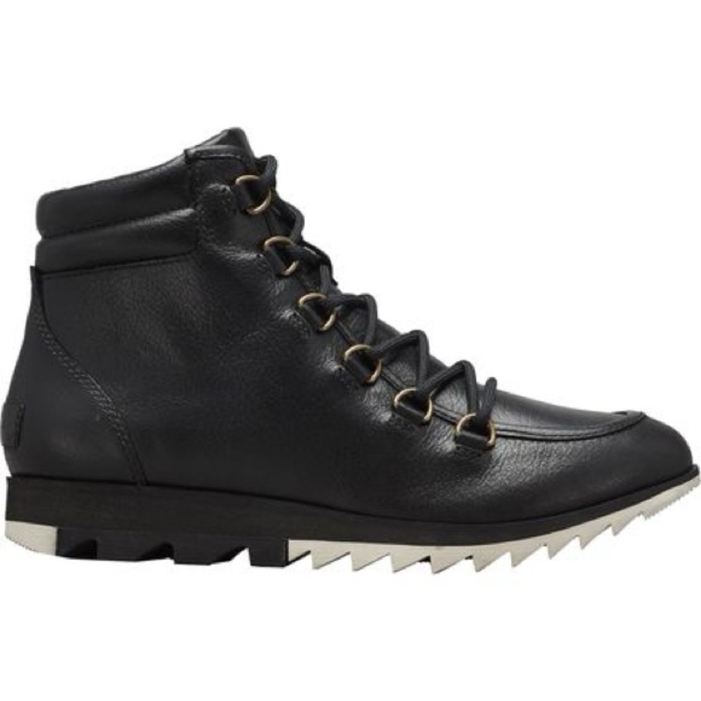 Sorel Black Leather Lace-Up Boots - Picture 4 of 11